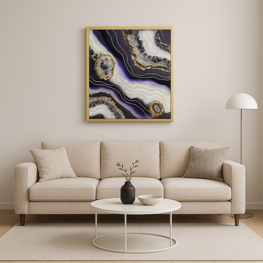 Géode Améthyste Royale-tableau murale