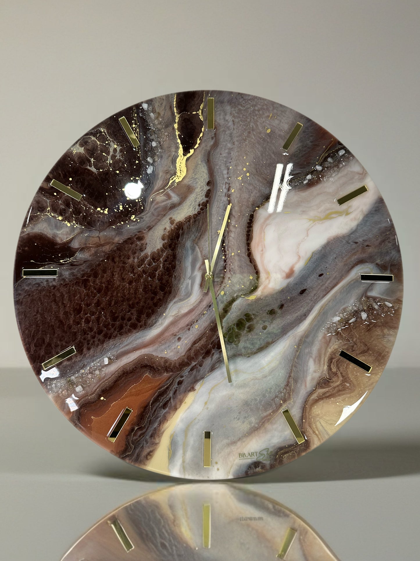 Horloge Murale en Résine Époxy