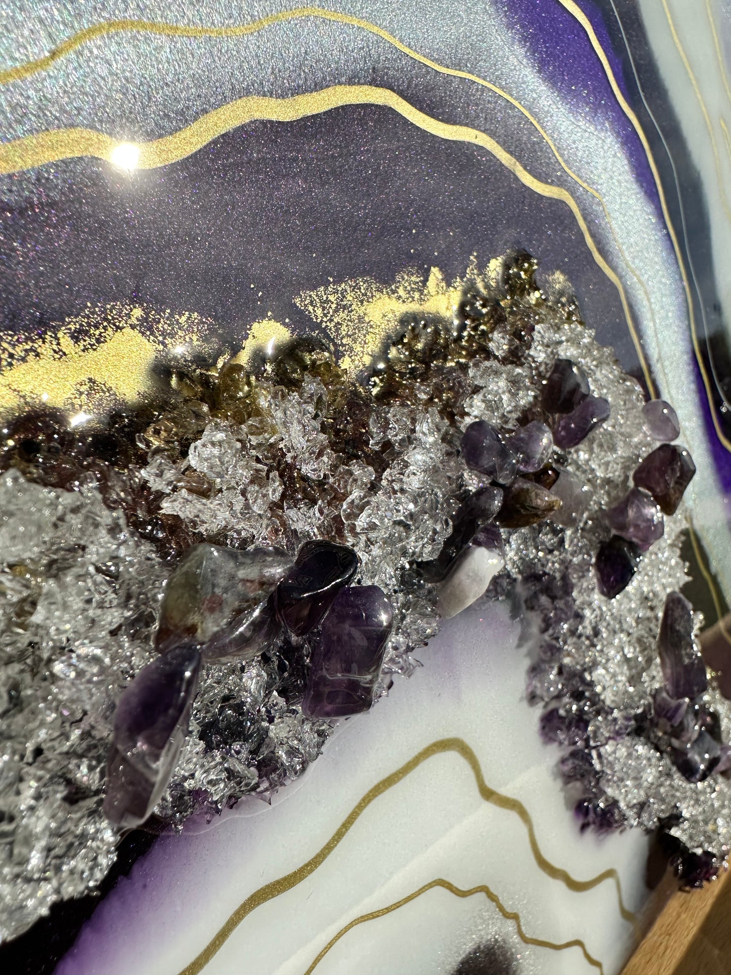 Tableau mural géode Améthyste Royale-oeuvre.