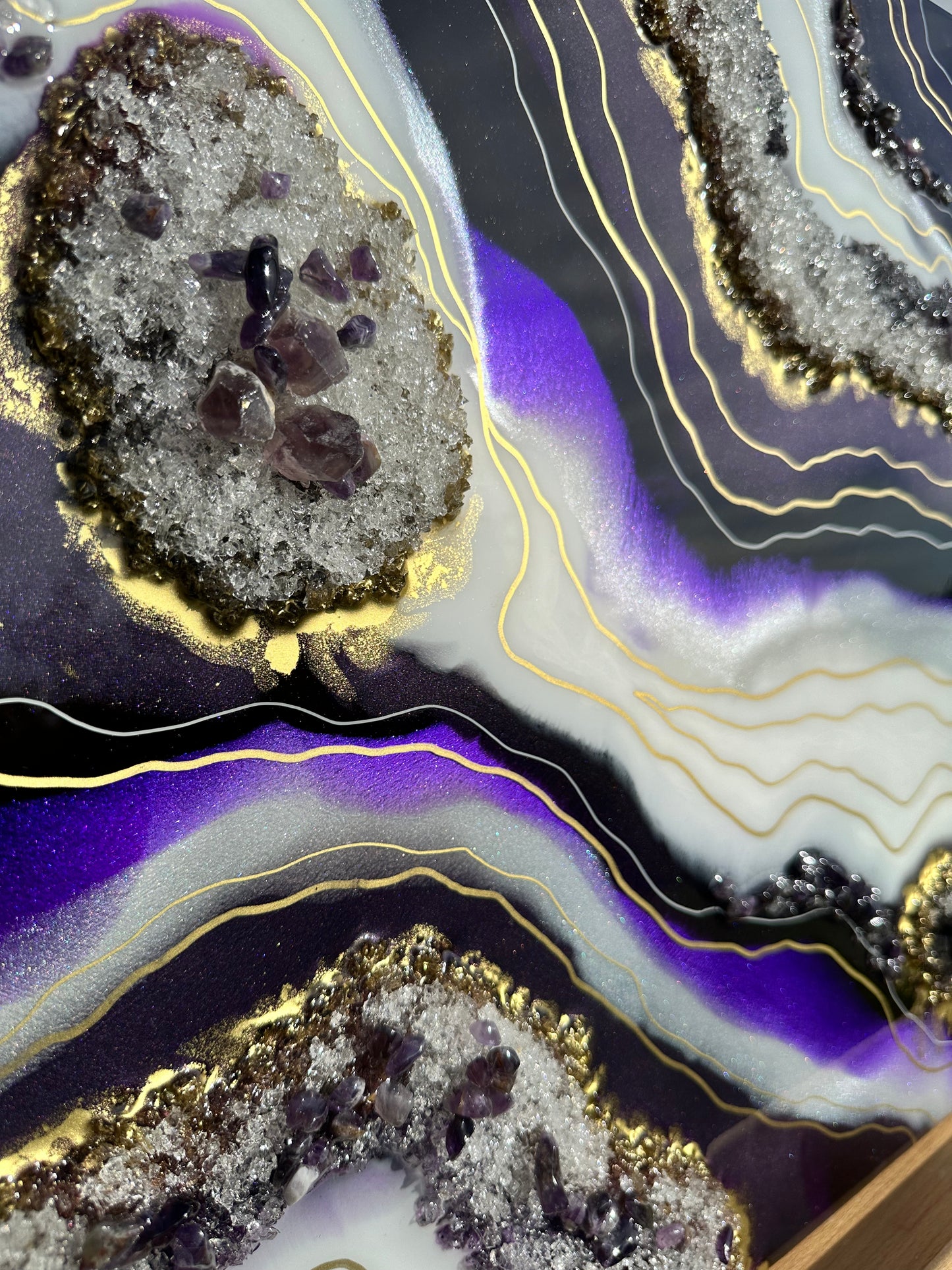 Tableau mural géode Améthyste Royale-oeuvre.