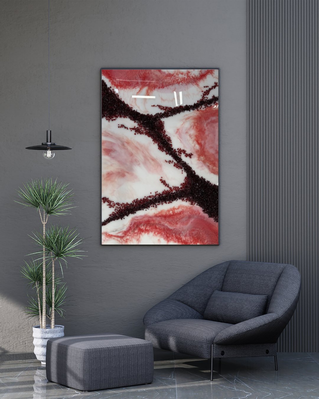 Tableau mural résine - Mémoire du coeur.